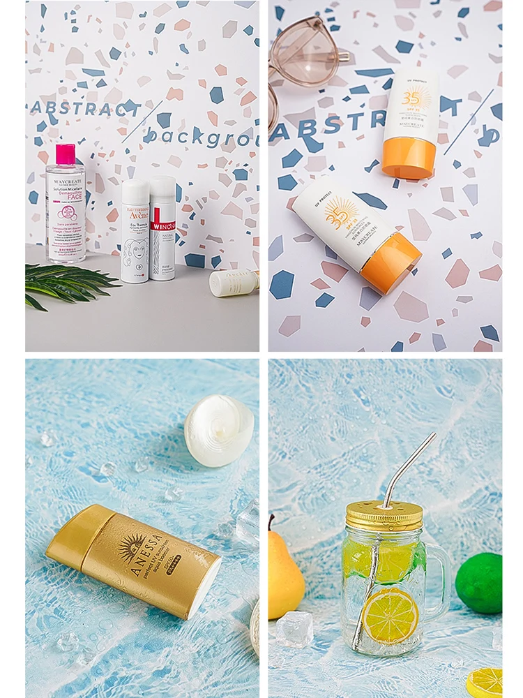 Photo Props Desktop Shoot Photography Backdrops 3D Pattern Sided Paper Board For Toiletries