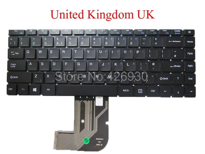 Ноутбук US SP UK AR LA KR SW клавиатура для chuwi Lapbook SE CWI528 CWI547 13,3 MB3081004 YXT-NB93-93 испанская аравийская латинская Новинка - Цвет: United Kingdom UK