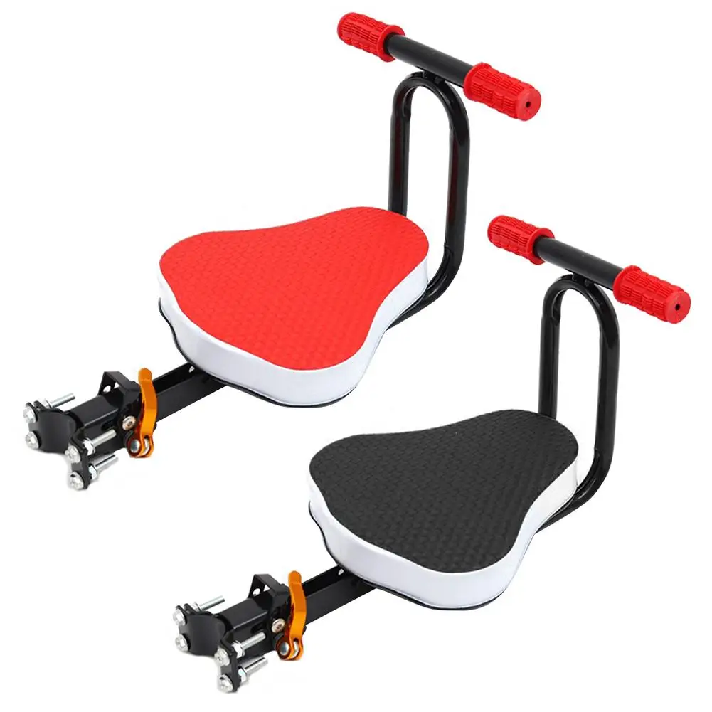 Child Bike Foldable Front Seat Metal Front Mount Baby Kid Bicycle