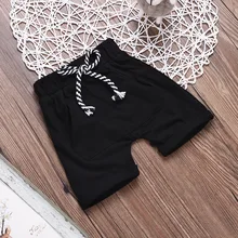 VANTREND/Детские шорты в Корейском стиле; хлопковые спортивные штаны с завязками на поясе; однотонные тонкие универсальные штаны