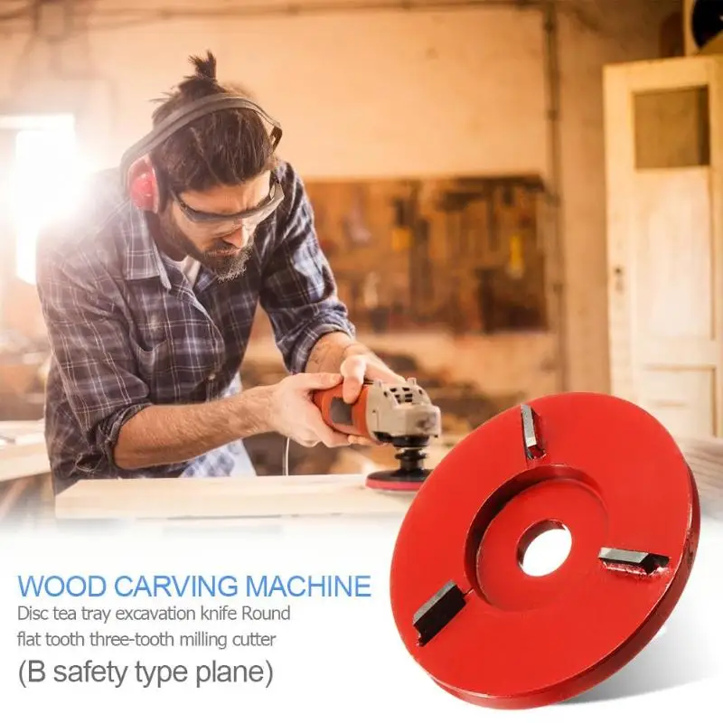 

90mm Power Carving Cutter Disc Woodworking Shovel Milling Tooth For 16mm Aperture Angle Grinding Machine Angle Grinding