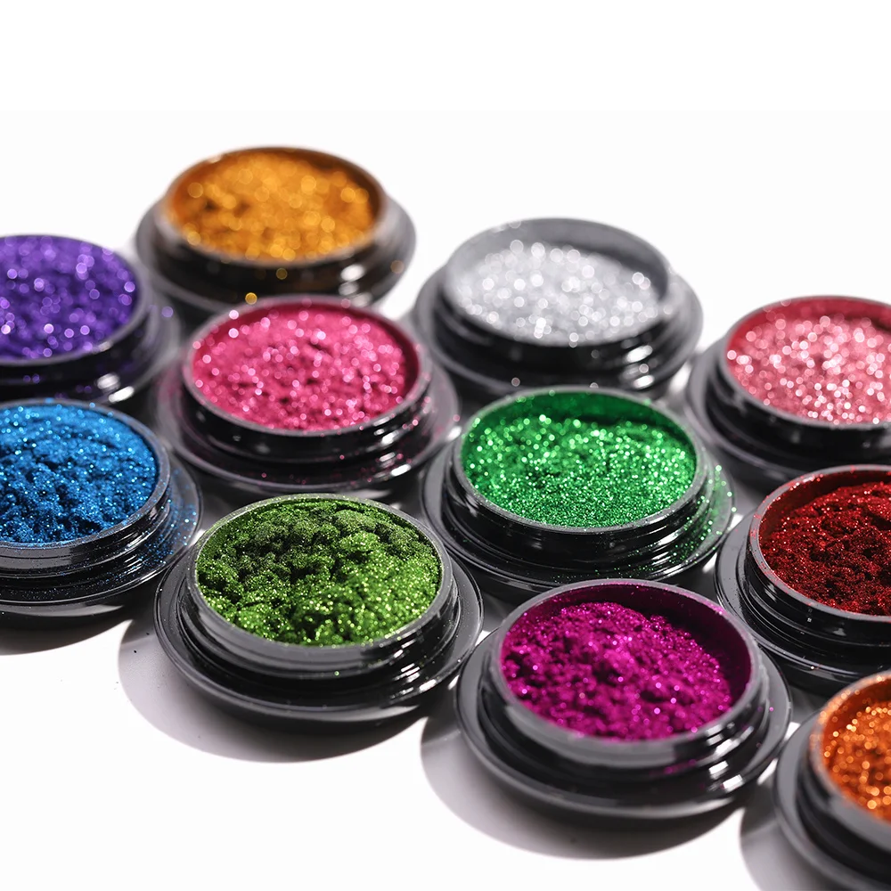 Набор глиттеров для ногтей Dip Powder французского маникюра УФ Декор хромированный