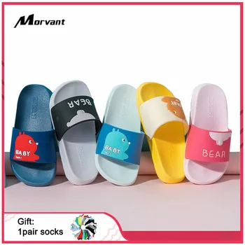 

Kids slippers EVA Non-slip Children Home slippers Cartoon Bear Boys Girls Slipper Odorless Casual Toddler Kids Shoes
