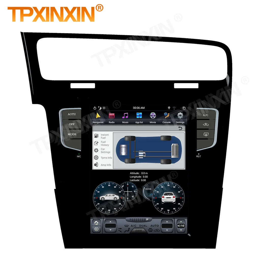 128G Carplay 2 Din Android 9 Tesla Multimedia Stereo For VW Golf 7 2013 2014 2015 2016 GPS Video Radio Receiver Player Head Unit