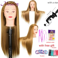 Tête de poupée pour coiffeurs 65cm cheveux synthétiques Mannequin tête coiffures femme Mannequin coiffure coiffure formation tête 2