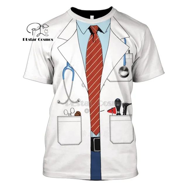 Unisex Captain Costume anime Cosplay T-Shirts Prisoner Clown Tuxedo Tee Man Cowboy Pirate Clown Pilot Uniform Police Carnival 31