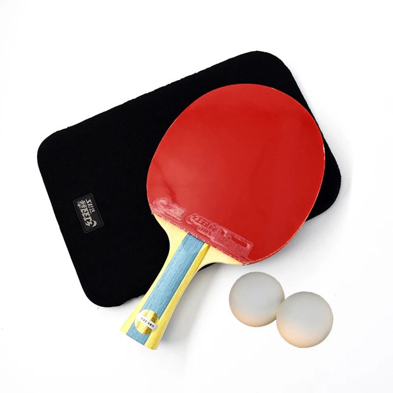 DHS Fast Attack Table Tennis Racket Set 5/6 Star Powerful Ping Pong Paddle Bat with Double Face Pimples-in Rubber | Спорт и