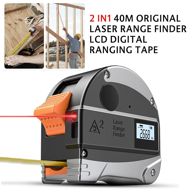 PINTUDY 30M 40M Digital Laser Rangefinder Rechargeable With 5M Infrared Tape Measure Distance Meter Portable Retractable Ruler PINTUDY 30M 40M Digital Laser Rangefinder Rechargeable With 5M Infrared Tape Measure Distance Meter Portable Retractable Ruler