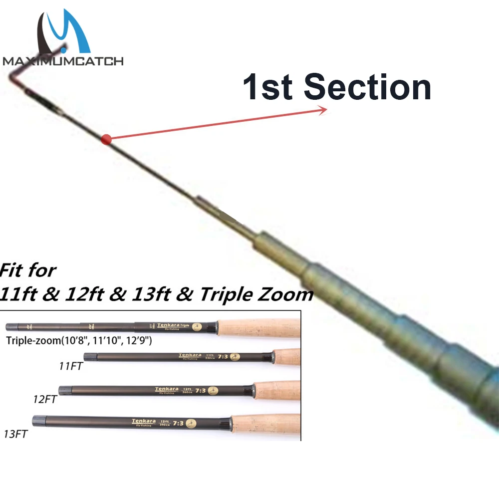 Maximumcatch Tenkara Fly Fishing Rod Tip First Section 9-13ft & Triple Zoom