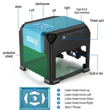 Máquina de gravação a laser, máquina de corte e gravação em madeira cnc automática, 3000mw
