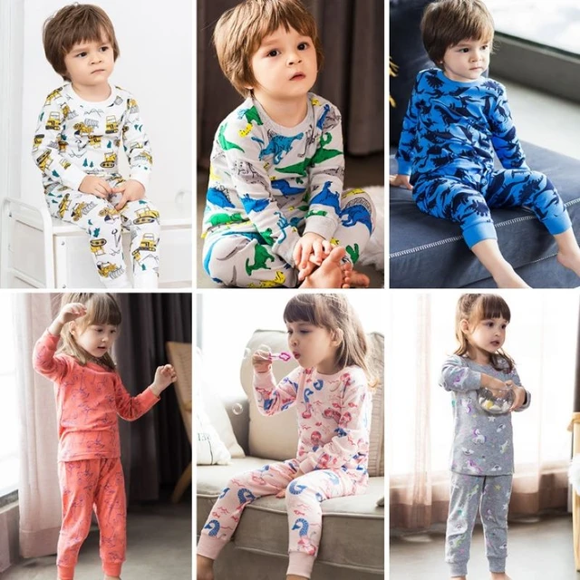 Winter Autumn Kids Thermal Underwear Thick Dinosaur Cotton Children's Warm  Suit Clothes Baby Boys Long Johns Pajamas - Long Johns - AliExpress