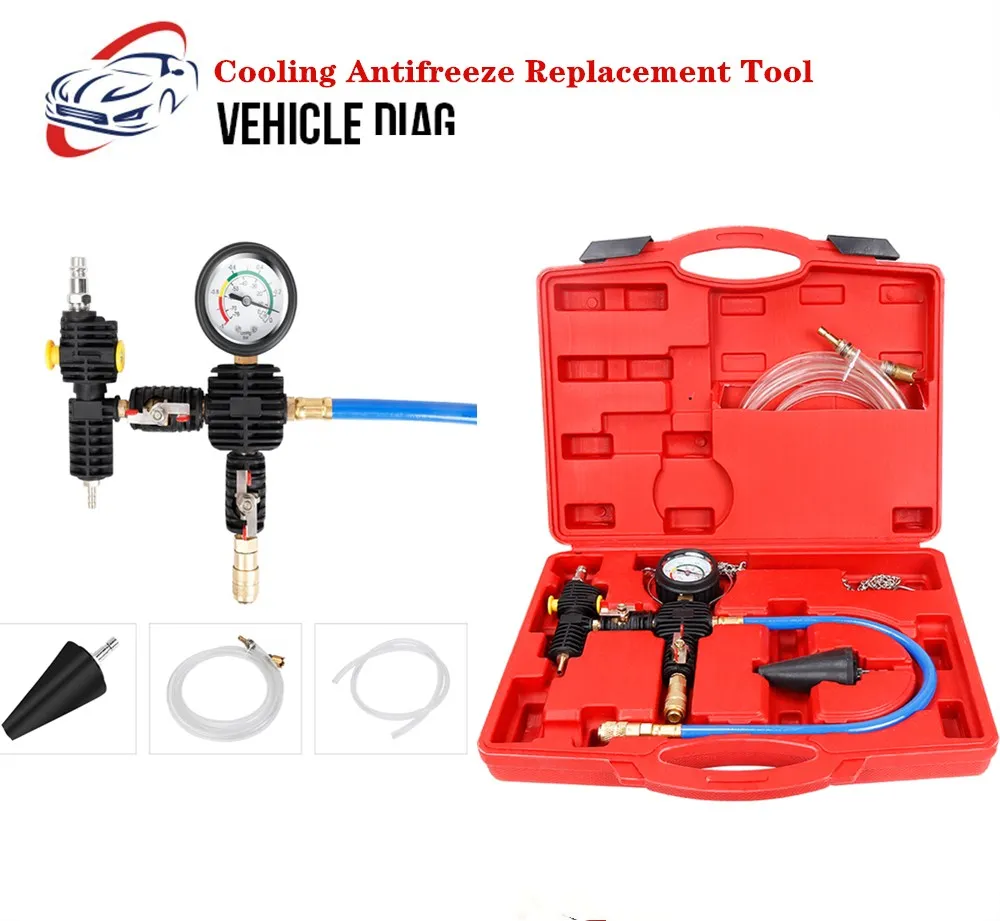 

4pcs Car Cooling Antifreeze Replacement Tool Kit Auto Repair Tool Vacuum Pump Coolant System Antifreeze Injector