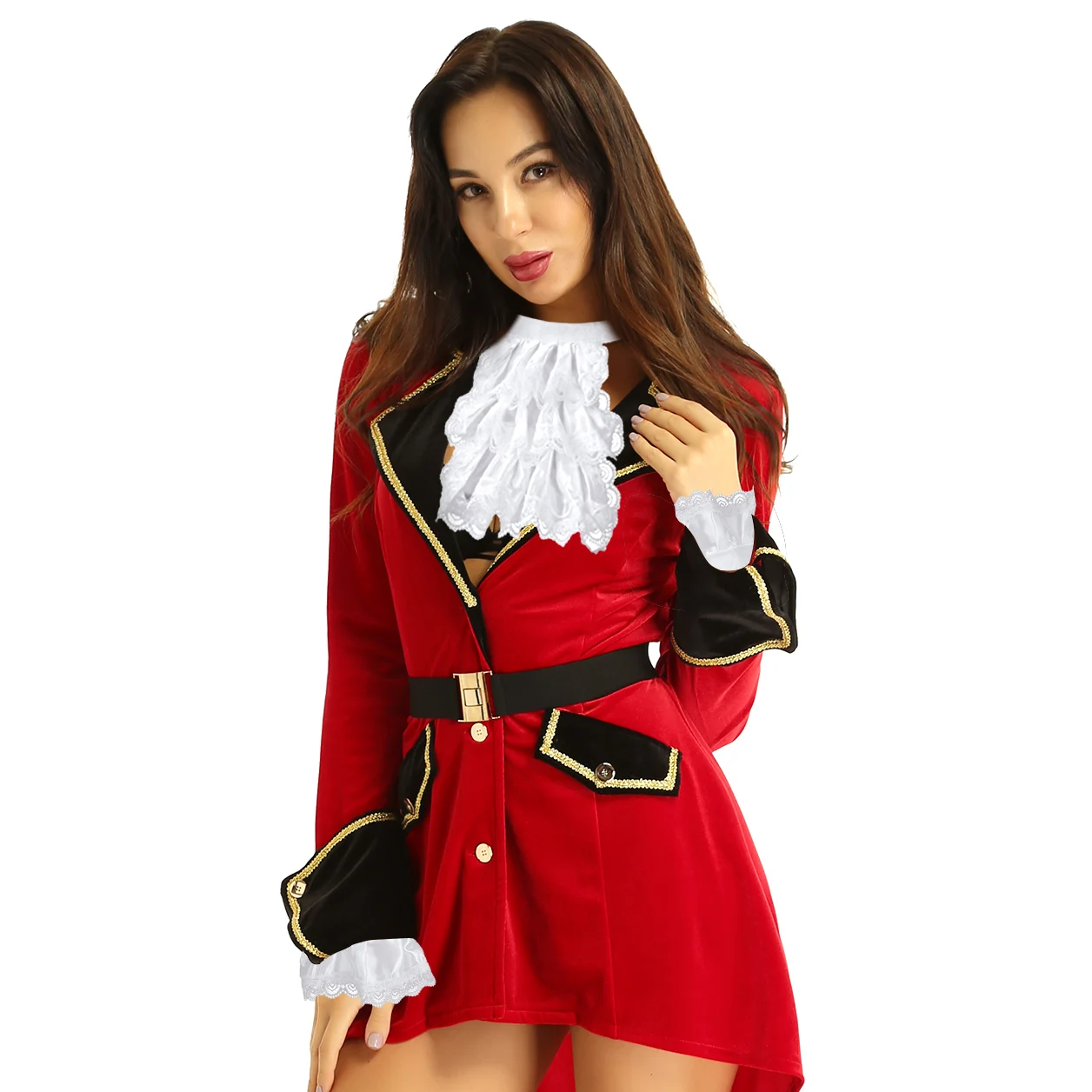 Fashion Victorian Fake Lace Jabot Cuffs Set Stage Party Colonial Pirate Steampunk for Kids/Adults Role Play Costume Accessory |