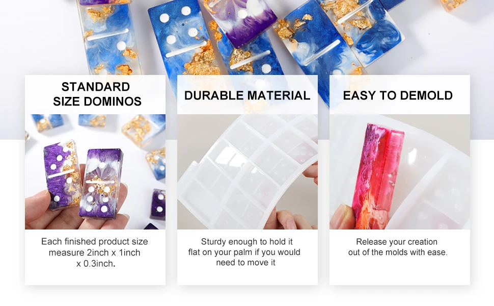 let's resin domino molds double six domino molds,resin molds,silicoen molds,epoxy uv resin molds,