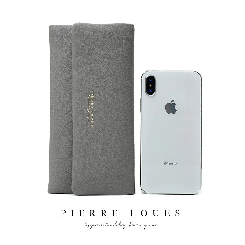 

2020 New Ladies Wallet Simple Solid Color Ladies Clutch Korean Version of Largecapacity Women's Wallet Mobile Phone Bag Carteira