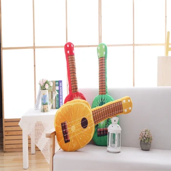 

Plush Pillow Toys Simulation Guitar Fruit Plush Pillow Cushion Watermelon Plush Toy Sleeping Long Pillow Children Birthday Gift