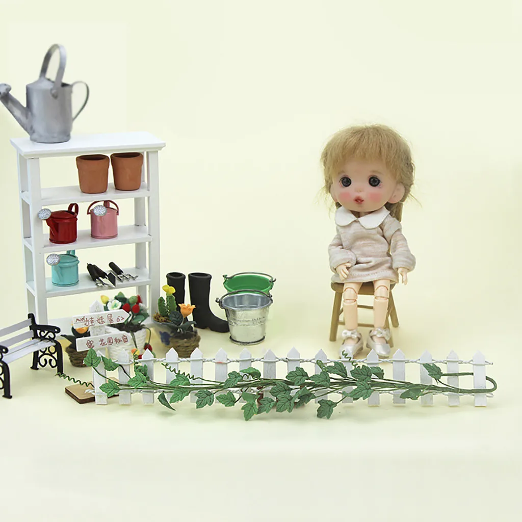 1:12 /1:6 Dollhouse Miniature Scene Model Mini Flower Vine Pretend Play Toy Furniture Toys For Children
