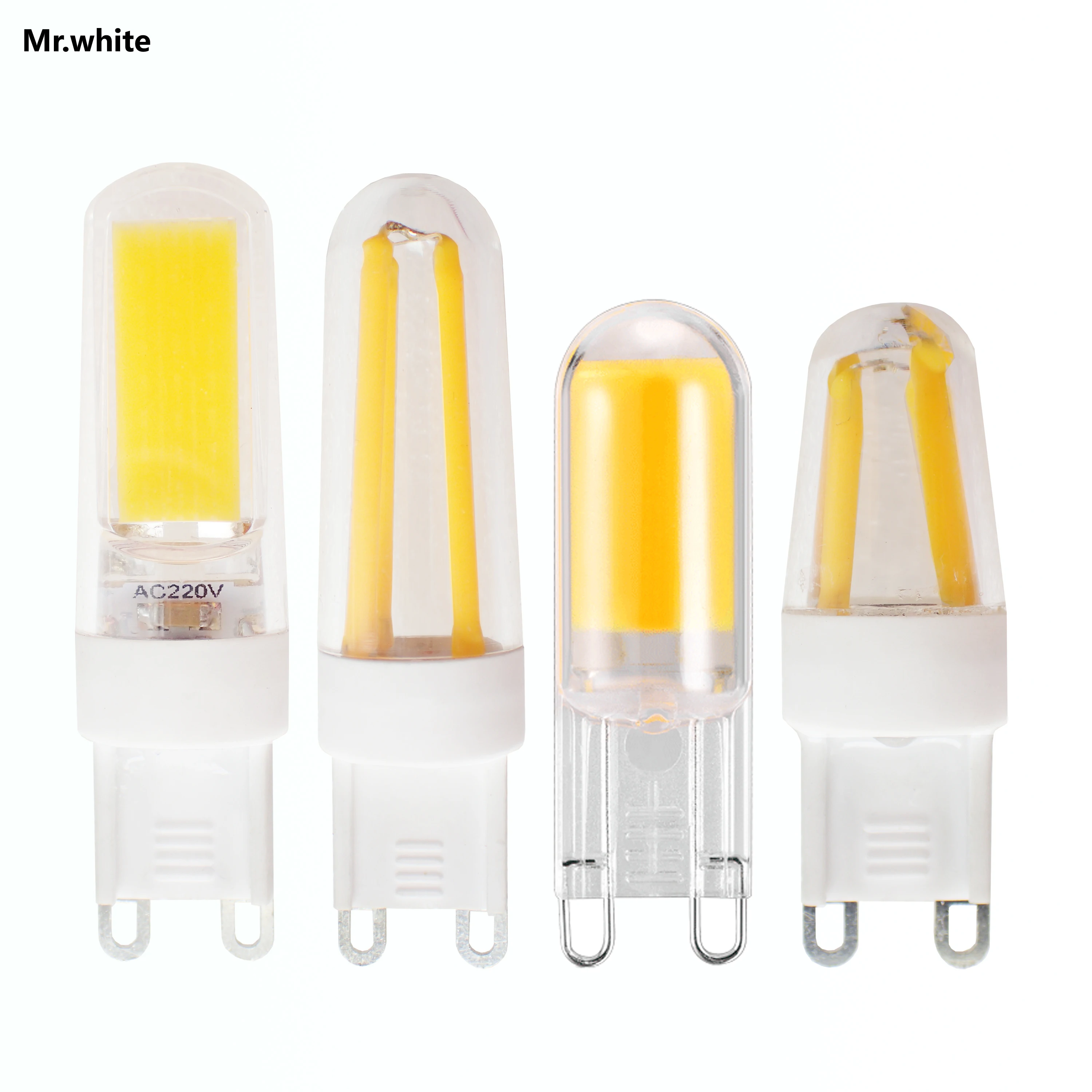 

G9 Lamp Bulb AC DC 220V 2W 4W COB LED warm cold white Lighting Lights replace Halogen Spotlight Chandelier