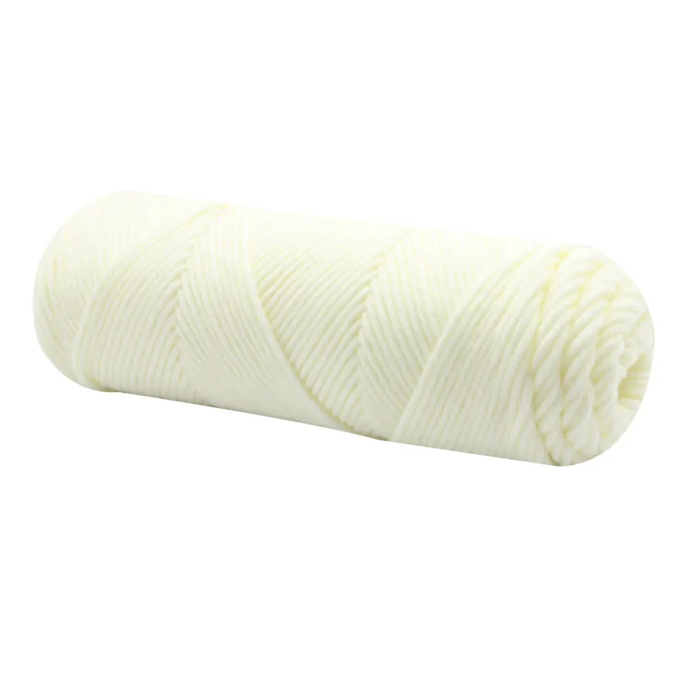 02 milky white 100 г пряжа для ручного вязания, пряжа для вязания, хлопковая пряжа для домашнего творчества, шарф с шитьем, перчатка, ручная работа, толстая мягкая - Цвет: 02 milky white