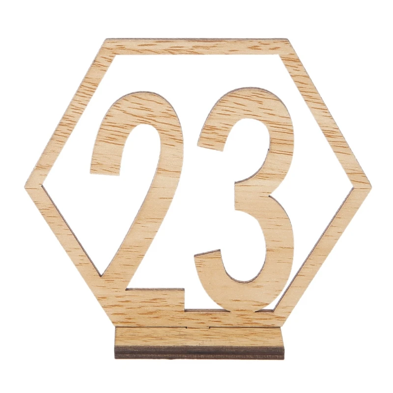 20x 21-40 шестигранный стол номер Свадебный деревянный знак стойка для приема центральный