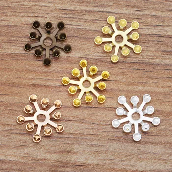

100 Pieces/Lot 16 mm Copper Filigree Base Setting 4 mm Bead DIY Jewelry Making Accessory