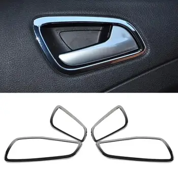 

4Pcs Car Door Inside Handle Bowl Catch Cover Trim Sticker Decor for Ford Kuga