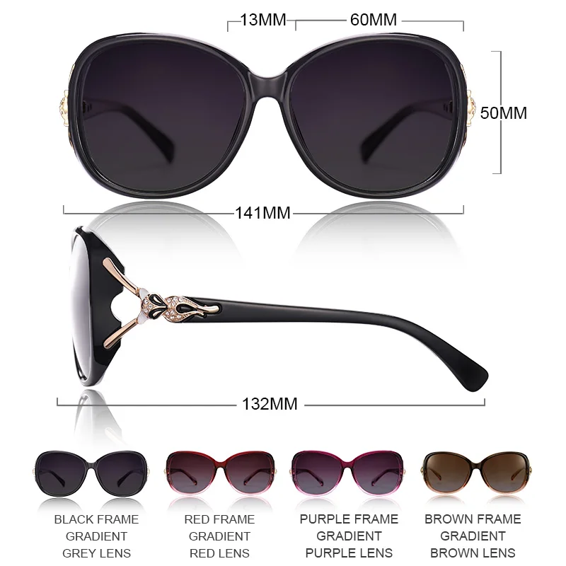 VEGOOS Роскошные негабаритные солнцезащитные очки для женщин поляризационные UV400 защита маленькое лицо Ретро Дизайнер Дамы Оттенки# 9131A