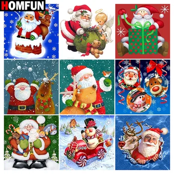 

HOMFUN Diamond Painting Full Square/Round Diamond "Santa christmas" Pattern Embroidery Cross Stitch 5D Rhinestone Painting