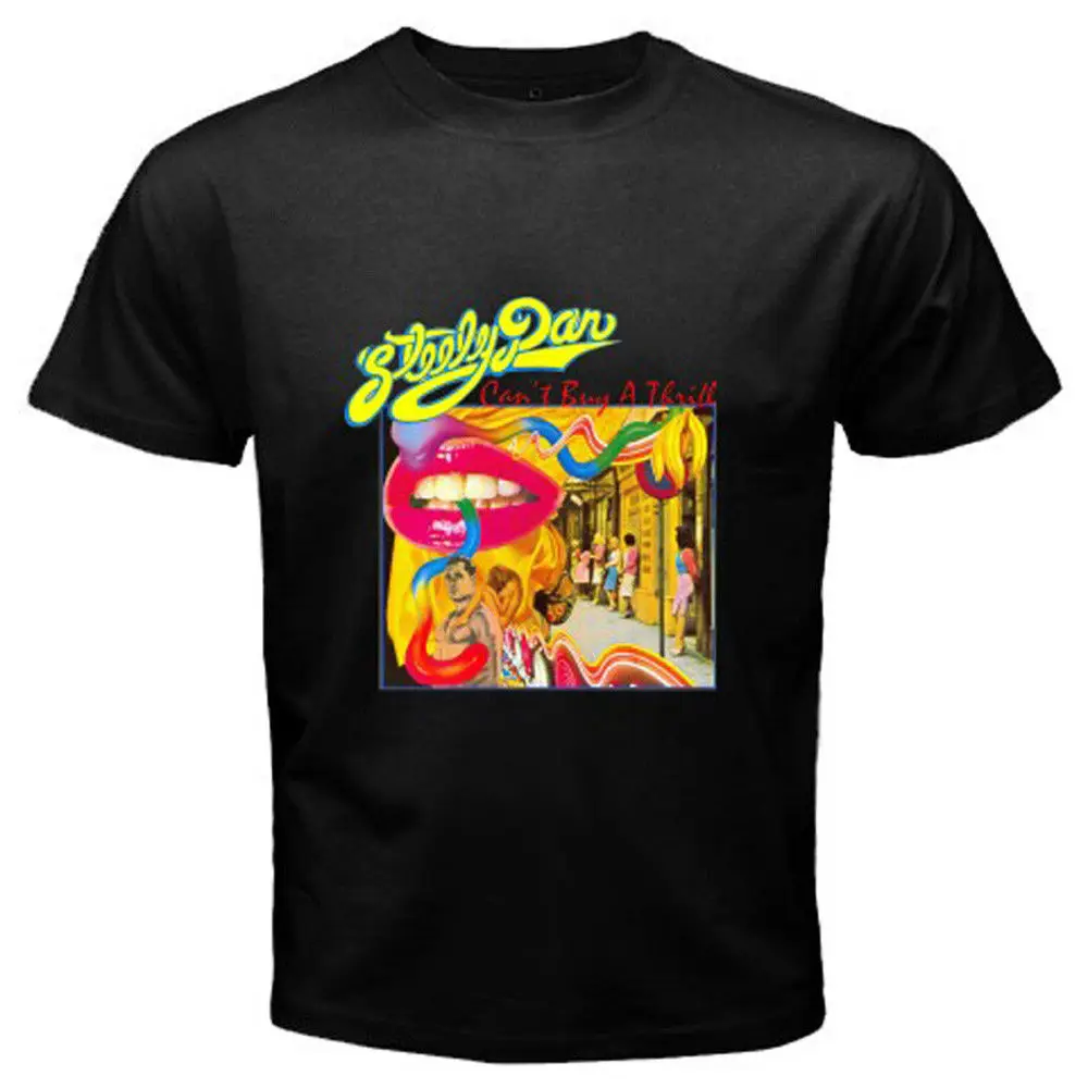 Новинка Мужская черная футболка Steely Dan AJA * не могу купить Размеры S M L XL 2XL 3XL летняя