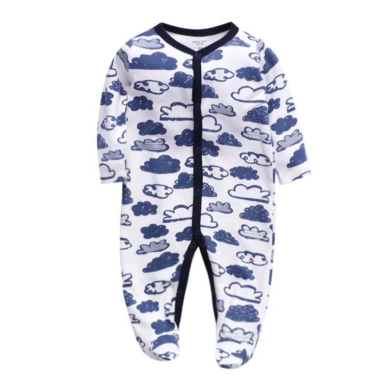 newborn footed sleeper pajama baby girls jumpsuit 3 6 9 12 months coton Infant boys clothing