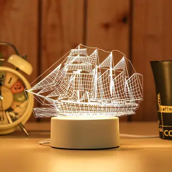 

3D USB Charging Desk Light Night Light Modern Atmosphere Table Decoration Art Kid Adorable Cute Indoor Lighting Christmas Xmas