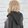 Solid Color Wool Hat Scarf Women Fashion Casual Knit Hooded Scarf Autumn Winter Warm Retro Scarf With Cap 6