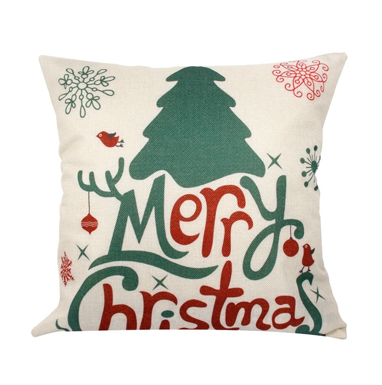 pillowcase 11 45*45 см Рождественская наволочка Чехлы Рождественский орнамент на Рождество Декор для дома Рождество Декор Noel Navidad год - Цвет: pillowcase 11