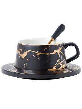 

Nordic Ceramic Coffee Cups Eco Friendly Breakfast Tea Cup Saucer Set Creative Porcelain Gift Taza Cafe Reusable Cups AC50CK