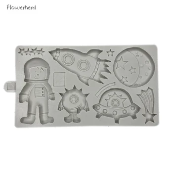 

Space Series Astronaut Silicone Mold Fondant Cake Mold Chocolate Mold Silicone Bakeware Cake Decorating Tools Pastry Tools