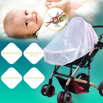 

Baby Carriage Mosquito Net Stroller Accessories Infants Stroller Mosquito Net Seat Cradles Cover Netting Summer Insect Cover