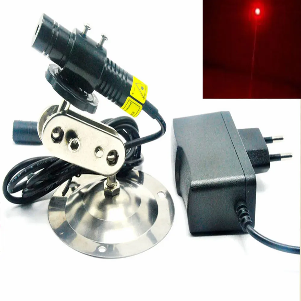 

200mW 650nm Red Laser Diode Focus Dot Locator Module w 5V 1A Adapter + 16mm Heatsink