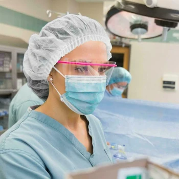 

100PCS 21inch Disposable Hair Net Bouffant Cap Non Woven Head Cover Elastic Hairnets Making Hat Mesh Weaving Best Quality