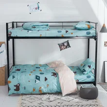 Комплект постельного белья из 3 предметов для малышей, хлопок, Комплект постельного белья для кроватки, мультяшное животное, включает в себя наволочку, простыню, пододеяльник без наполнителя