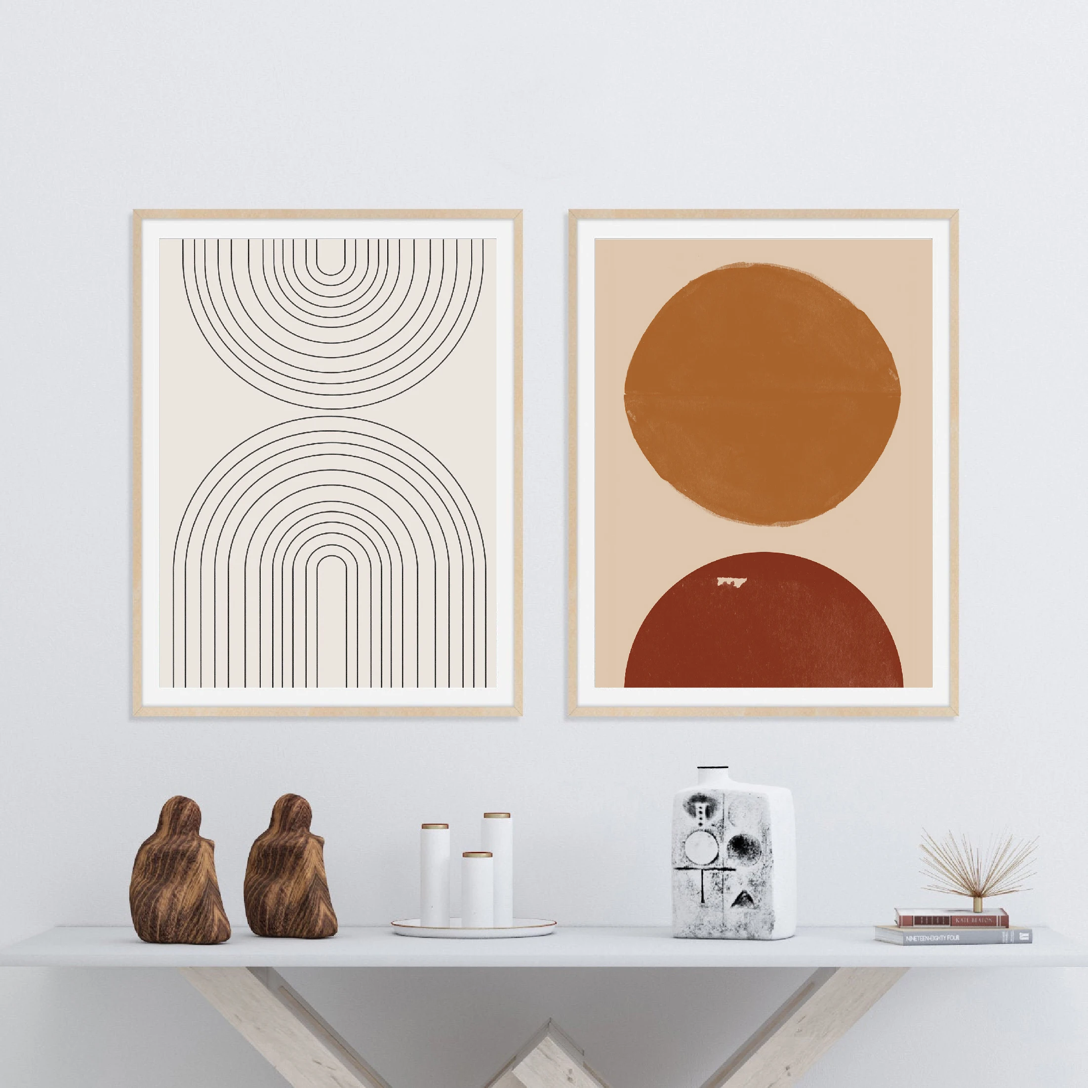 

Burnt Orange Abstract Print Geometric Minimalist Modern Posters and Prints Boho Wall Art Canvas Painting Wall Picture Home Decor