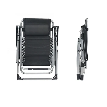 

Soft Cotton Padding Portable Folding Armchairs Heavy Duty Metal Frame Chaise Lounge Beach Lounger with Adjustable Tilt Angle