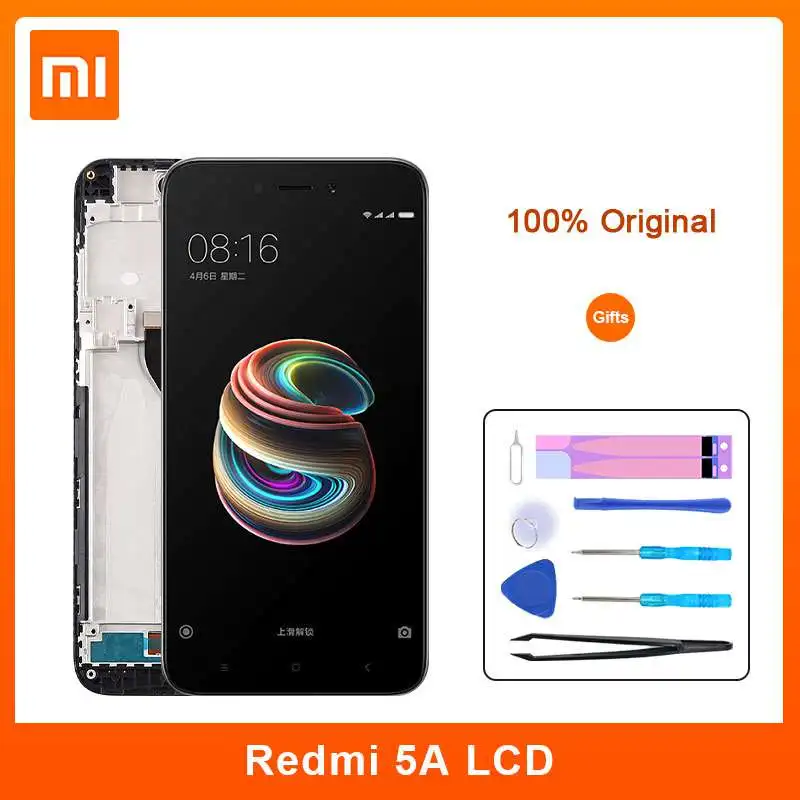 Оригинальный Xiaomi Redmi 5A ЖК дисплей 5 0 &quotсенсорный экран дигитайзер с рамкой|Экраны