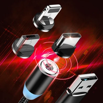

Magnetic data line iphone Android Type-C 360° blind magnetic charging line