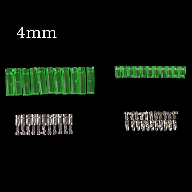 10Sets New Bullet Terminal Car Electrical Wire Connector Diameter 4.0mm Male & Female Waterproof Jacket with Insulation Sheath