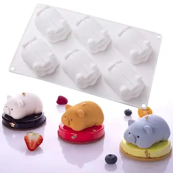 6 Holes 3D Pig Silicone Cake Mold Cake Pudding Mould Cartoon Mold
kitchen Chocolate Mold Bakery Tools Cake Decorating Tool