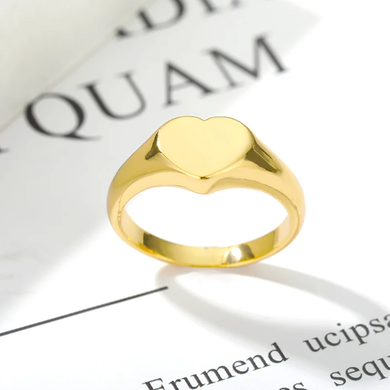 Gold Color Rings Stainless Steel Ring Finger Ring Gold Color Ring Wedding Rings Wedding Ring Sparkling Heart Ring Heart Shaped Rings Women Gold Color Stainless Steel Wedding Engagement Rings Female Jewelry Anniversary Gifts