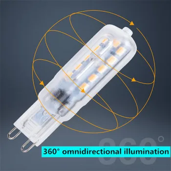 

G9 led transparent milk white cover 220V14 beads 22 beads corn bulbs used in bedroom corridor living room chandelier lighting