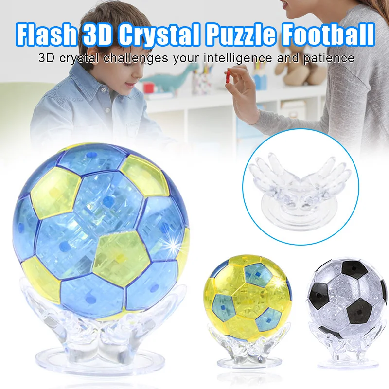 3D Crystal Puzzle Football Assembly Toy DIY Building Blocks Soccer Kid Educational Toys NSV775 | Игрушки и хобби