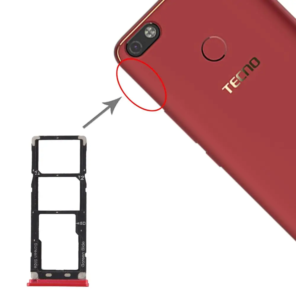 Лоток для SIM-карты Micro SD лоток TF-карты сотового телефона Tecno Camon X Pro CA8 Tenco CX C10 |
