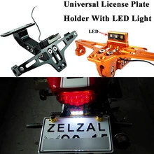 Для MT09 Z900 Z1000 Z250 MSX125 Мотоцикл с ЧПУ Алюминиевый держатель заднего номерного знака задний Монтажный кронштейн с Универсальный светодиодный светильник